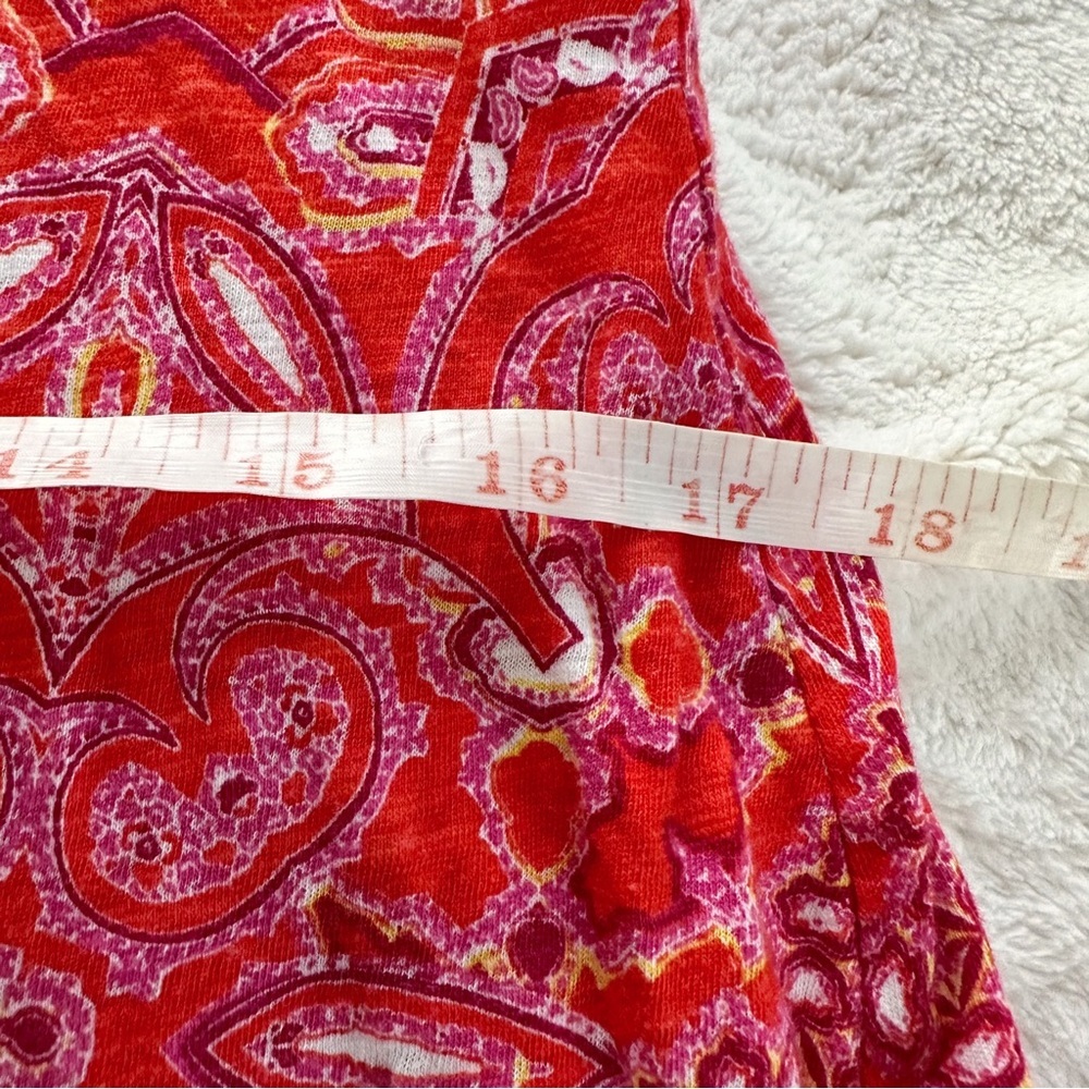 ANTHROPOLOGIE Meadow Rue Red Paisley Print Babydoll Y2K Top Boho Cottagecore S - Picture 5 of 8